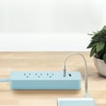 thumbnail image 6 of Globe Electric 1625 Watt Designer Series 6-ft 3-Outlet Mint USB Surge Protector Power Strip, 6 of 9