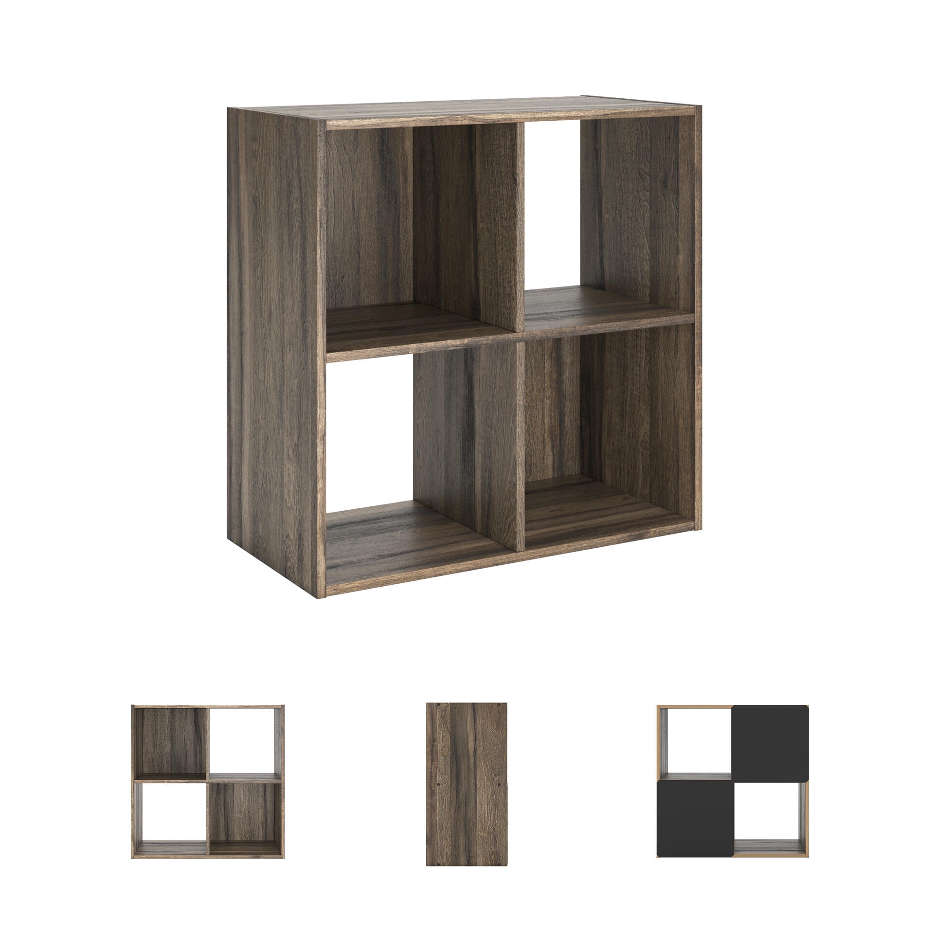 Signature Design by Ashley Shallifer 4 Cube Storage Organizer with Oak Finish