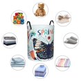 thumbnail image 6 of XMXT Collapsible Laundry Basket, Spring Butterfly Prints Waterproof Laundry Hampers Storage Baskets Dirty Clothes Hamper, 62L, 6 of 8