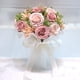 thumbnail image 1 of Nvzi Ramos de novia para novia, Ramos rosas para novia, Ramo de flores artificiales para boda, Ramos de dama de honor con cinta de seda, Día de San Valentín, 1 of 5