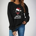 thumbnail image 5 of SYMOID Womens Black Christmas Holiday Sweatshirt - 100% Polyester Loose Crewneck Long Sleeve Wine Glass Snowflake Plus Size S-XXL Casual Top,Size 2XL, 5 of 5