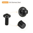 thumbnail image 4 of Uxcell Flanged Button Head Socket Cap Screws, 25 Pcs M8x20mm - 304 Stainless Steel Socket Drive Fasteners Bolts, Fully Thread Machine Screws (Black), 4 of 5