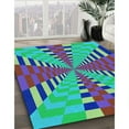 thumbnail image 2 of Ahgly Company Indoor Square Patterned Deep Periwinkle Purple Area Rugs, 7' Square, 2 of 6
