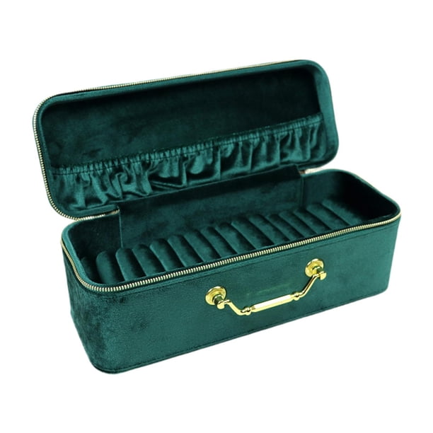 Estuche para pulseras, caja almacenamiento joyas portátil, práctica y versátil, organizador joyas, caja para brazaletes para cumpleaños y Verde