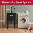 thumbnail image 2 of Jumbl Black Stainless Steel Square Utility Sink, 1 Piece, 2 of 8