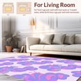 thumbnail image 2 of ODIKA 3'x5' Machine Washable Non-Slip Area Rug, Dreamy Cloud Swirl High Traffic Rug, Mauve, 392933, 2 of 7