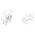 thumbnail image 3 of Baxton Studio Ardon Armoire de Rangement à 2 Portes en Bois Fini Brun Pâle et Métal, 3 of 11