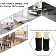 thumbnail image 2 of 24pcs Black Chair Leg Socks, Non-Slip Floor Protectors compatible with Furniture Legs 1, 2 of 5