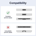 thumbnail image 2 of [5-Pack] 360° Rotatable Metal Phone Tether Tab, Ultra-Thin Stainless Steel Lanyard Patch for All Full-Coverage Cases, Universal Cell Strap Replacement Connector - Silver, 2 of 5