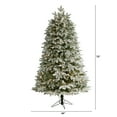 thumbnail image 3 of Nearly Natural Prelit LED Flocked Fir Artificial Christmas Tree, 6', 3 of 11