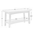 thumbnail image 5 of Alaterre Furniture Craftsbury 36 in. Sturdy Pine Wood Entryway Bench, 2-Person Bench Open Design Accent Furniture, White, 5 of 13