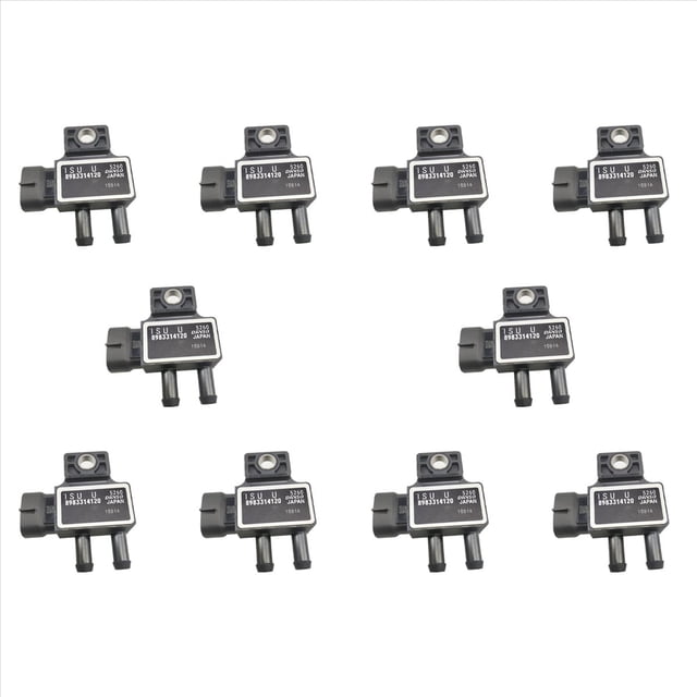 10X Car Exhaust DPF Differential Pressure Sensor for D-MAX DAMX MUX 8983314120,10 x Pressure Sensor,Black