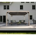 thumbnail image 2 of Sojag Fontana Wood Finish Aluminum Frame 10 x 12 ft Pergola, 2 of 11