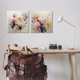 thumbnail image 3 of Stupell Industries Soft Blooms on Beige Botanical & Floral Painting Gallery Wrapped Canvas Art Print Wall Art, 17 x 17, Set of 2, 3 of 8
