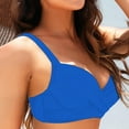 thumbnail image 2 of Baqcunre Bras for Women, Women Underwire Bikini Top Swim Top Bra Padded Swimsuit Tops 2025 Bathing Suit Tops, Women's Swimwear 1PC Blue 2XL, 2 of 4