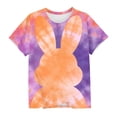 thumbnail image 5 of Spazoro Girls Graphic T-Shirts Tees, Round Neck Short Sleeve Easter Print Casual Tops for Kids Orange Size 9-10, 5 of 5