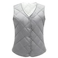 thumbnail image 2 of Bcfgryg Autumn Winter Plus Fleece Vest Coats Solid Color Warm V Neck Pockets Sleeveless Jackets Lightweight Men's Jacket For Hiking Gray XL, 2 of 3