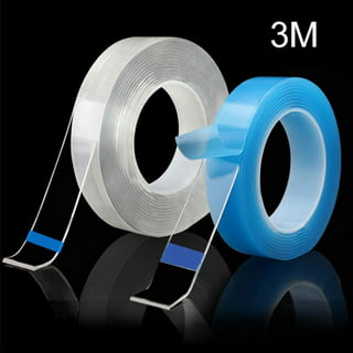 Double Sided Tape Heavy Duty, Double Stick Mounting Adhesive Tape (1 Rolls, Total 9.84ft), Clear Two Sided Wall Tape Strips, Removable Poster Tape for