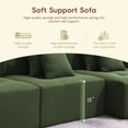 thumbnail image 5 of 105 Inch L-Shaped Modular Sectional Sofa, Corduroy Boneless Couches with Wide Armrest and Tufted Design, No Assembly Required, Full Compressed Cloud Couch for Living Room, Bedroom, Green, 5 of 9