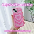 thumbnail image 2 of Compatible with iPhone 15 Plus Heart Case for Women Girls,Aesthetic Cute Wavy Design Soft Shockproof Cell Phone Cover for iPhone 15Plus 6.7 Inch (Hot Pink), 2 of 8