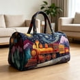 thumbnail image 3 of Boho Embroidered Travel Bag, Hand-Embroidered Weekend Duffle Bag with Adjustable Strap, Spacious Gym Tote for Short Trips Daily Commute, 3 of 6