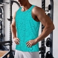 thumbnail image 5 of Daiia water droplets Printed Men's Quick Dry Fit Muscle Tank Top Slim-Fit Tank Workout Tank Top Lightweight Sports Tank Top-X-Large, 5 of 7