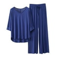 thumbnail image 2 of Weiqiqre Pyjamas pour Femmes Pyjamas Rafraîchissants Ensembles d'Été Assortis Manches Courtes Ensemble de Détente Femmes, 2 of 3