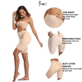 thumbnail image 3 of BIMEI 2PS Sponge Hip Pads for Women Butt Hip Enhancer Padded Shorts Body Shaper, Low Waist,Beige, M, 3 of 5