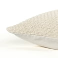 thumbnail image 3 of Natural Beige Nubby Textured Modern Throw Pillow, 3 of 3