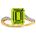 thumbnail image 2 of Star K � Octagon Emerald Cut Big Stone 10x8 Peridot Bypass solitaire ring, 2 of 9