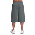 thumbnail image 3 of uvwlwu Men Baggy Capri Sweatpants Elastic Waist Loose Athletic Shorts with Side Pockets for Workout Gym Daily Casual Wear,XL, 3 of 5