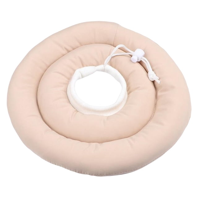 GROWTH TANK Collier de Récupération pour Animaux Réglable, Résistant à l'Eau, Confortable, Doux, Beige L