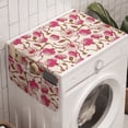 thumbnail image 1 of Flower Washing Machine Organizer, Romantic Spring Branches Bursting into Flowers Pink Magnolia Garden Botany, Anti-slip Fabric Top Cover for Washer and Dryer, Pink White Green, by Ambesonne, 1 of 1