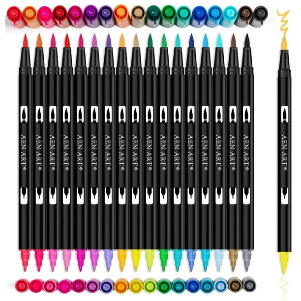 Dual Brush Calligraphy Pens Art Marker, Brush & Fine Tip Markers 36