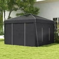 thumbnail image 5 of GVN Backyard Garden Canopy, Camping Canopy Screen Tent,9.7' x 9.7' Pop Up Canopy with Sidewalls, Portable Canopy Tent with 2 Mesh Windows, Carry Bag, Black, 5 of 10