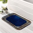 thumbnail image 2 of Golden Greek Frame 16x24 Flannel Bath Mat for Bathroom, Anti-Slip Backing Soft Bathroom Rug, Washable Water Absorbent Mat, 2 of 9