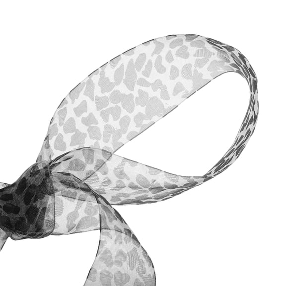 Worgeous Cute Leopard Print Shoelaces for Sneakers Wide Flat Polyester Grey Fun Shoe Laces 40cm