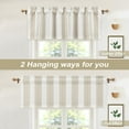 thumbnail image 6 of Driftaway Chris Linen Lined Valance Double Layer Thermal Insulated Blackout Window Valances 3 Inch Rod Pocket Vertical Striped Kitchen Valance for Bathroom 52 Inch by 18 Inch Camel Beige, 6 of 8