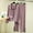 Purple, variant on Turilly Womens Two Piece Pajama Sets Cleaance Women's Casual Long Sleeved Top Loose Pants Home Clothing Pajama Set