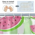 thumbnail image 4 of Watermelon Stripes Shower Curtain for Bathroom Shower Curtain Set with 12 Hooks Waterproof Fabric Bath Curtain for Bathtub Restroom Decor, 72 X 72 in, 4 of 6