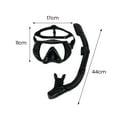 thumbnail image 5 of Pebbuoy 3Pcs/Set Snorkeling Gear Set Men Women Anti-Fog Panoramic View Swim Goggles Dry Top Snorkel Adjustable Fin Swimming Scuba Diving Equipment, 5 of 6