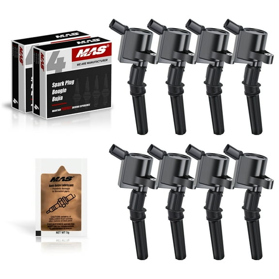8 Pcs Ignition Coils DG508   Spark Plugs SP493 for Mercury Ford F150 E150 E250 Expedition Explorer Grand Marquis Crown Victoria 4.6L V8   Free Anti-Seize Lubricant