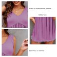 thumbnail image 3 of Camiseta Sin Mangas, Agradable A La Piel, Diseño Versátil, Sin Mangas, Con Volantes, Cuello En V Para Mujer Para Viajar ANGGREK EH1711, 3 of 5