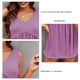 thumbnail image 5 of Top Sin Mangas Con Cuello En V Top Con Volantes En El Cuello En V Camiseta Sin Mangas Con Cuello En V Con Volantes Suave Y Transpirable Respetuoso Con La Piel Sin Mangas Babydoll ANGGREK Púrpura XL, 5 of 5