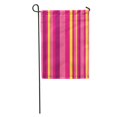 thumbnail image 1 of NUDECOR Colorful Striped Pattern and Bright Colors Pink Yellow Stripes Garden Flag Decorative Flag House Banner 28x40 inch, 1 of 2