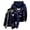 Navy, variant on Quackity For The World Zipper Hoodies Women Men Jacket Parkas Long Sleeve Winter Coat