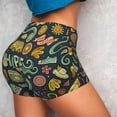 thumbnail image 4 of Wukai Colorful Hippie Print Pack Biker Shorts for Women Yoga Workout Gym Running Scrunch Active Shorts-, 4 of 8