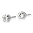 thumbnail image 2 of Auriga Fine Jewelry 14K White Gold Lab Grown Diamond Twist Stud Earrings for Women (L- 0.22 inch, W- 0.22 inch), 2 of 4