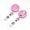 Pink, variant on 2 Pack Badge Reel with Belt Clip, Badge Holder Retractable Clip, Retractable for Teachers, Students, Office Workers (Pink)