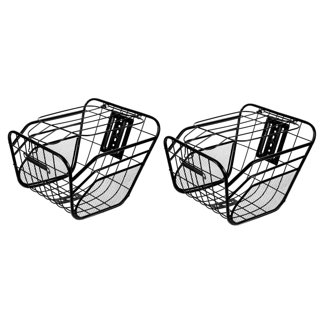 WEUVEB  Durable Metal Front Bicycle Basket Easy Install 2Pcs